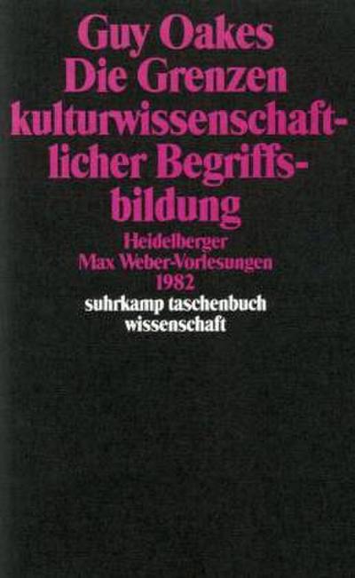 Die Grenzen kulturwissenschaftlicher Begriffsbildung