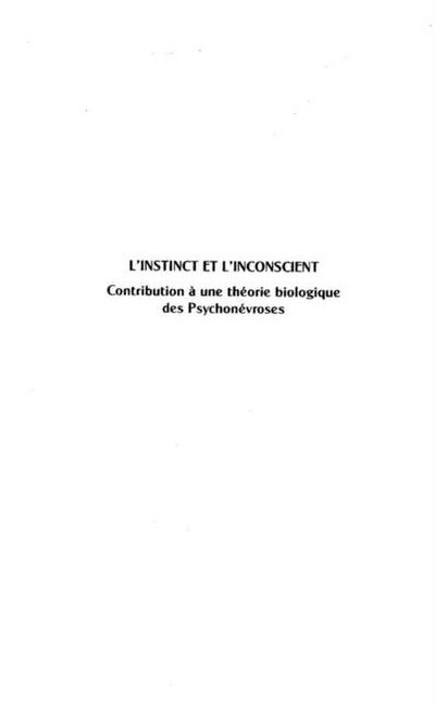 Instinct et l’inconscient l’