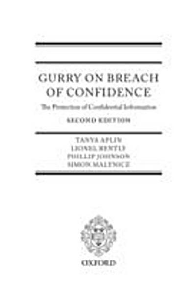 Gurry on Breach of Confidence