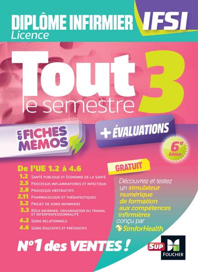 Tout le semestre 3 en fiches mémos - DEI IFSI - 6e édition - Révision et entraînement