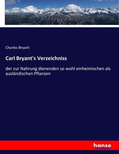 Carl Bryant’s Verzeichniss