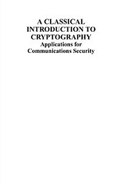 Classical Introduction to Cryptography