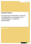 Der chinesische Arbeitsmarkt - Konzepte und Maßnahmen zur Integration von ¿Landflüchtigen¿ in städtische Arbeitsmärkte