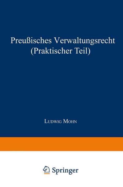Preußisches Verwaltungsrecht (Praktischer Teil)