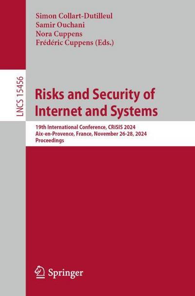 Risks and Security of Internet and Systems