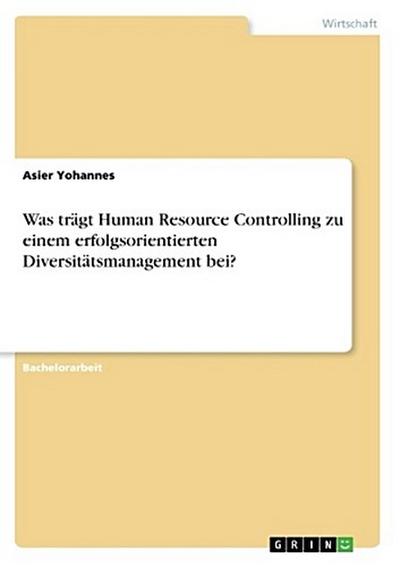 Was trägt Human Resource Controlling zu einem erfolgsorientierten Diversitätsmanagement bei?