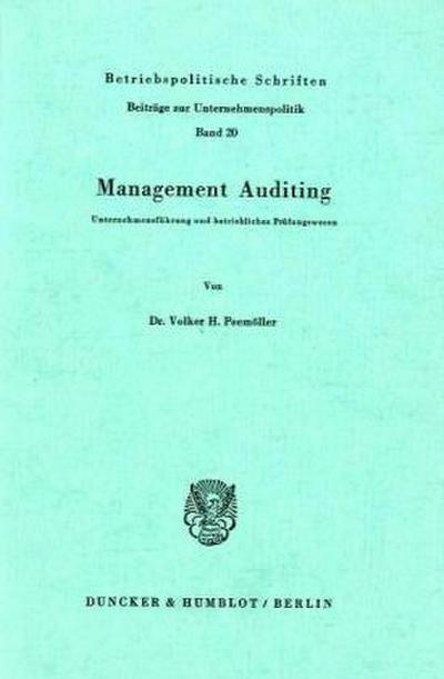 Management Auditing.