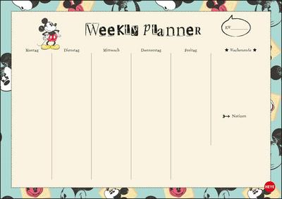 Mickey Mouse Weekly Planner A4