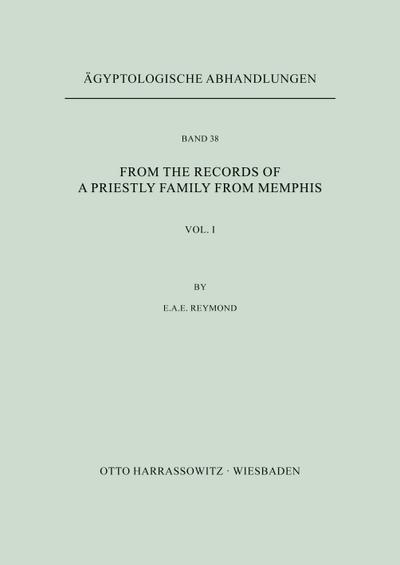 From the records of a priestly Family from Memphis