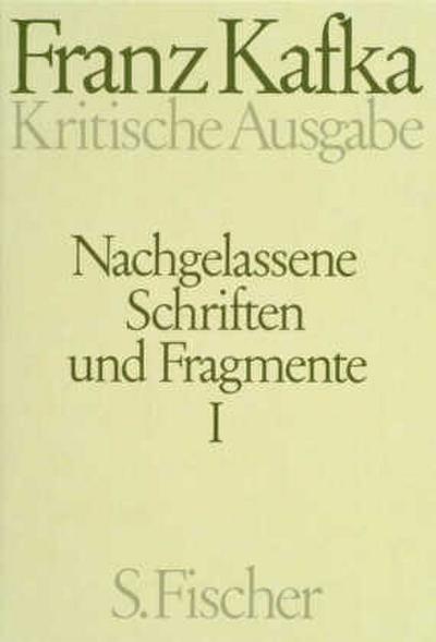 Nachgelassene Schriften und Fragmente I. Kritische Ausgabe 