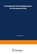 Forschungsprojekte und Forschungsprogramme