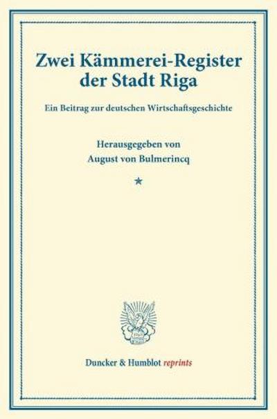 Zwei Kämmerei-Register der Stadt Riga.