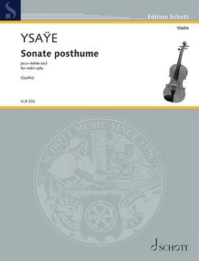 Sonate Posthume, Op. 27bix: For Violin Solo
