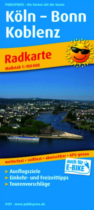 Publicpress Radkarte Köln, Bonn, Koblenz 1:100.000