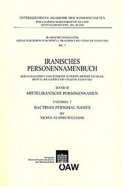 Bactrian Personal Names
