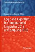 Logic and Algorithms in Computational Linguistics 