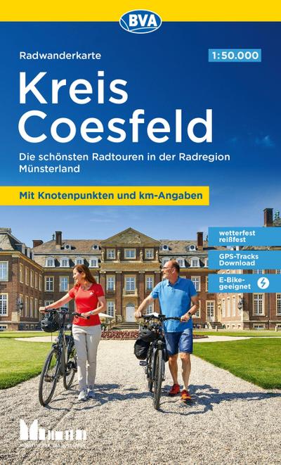 BVA Radwanderkarte Kreis Coesfeld mit Knotenpunkten 1:50.000