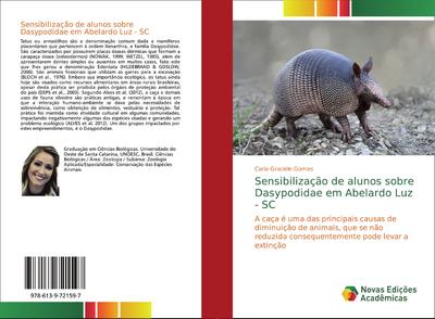 Sensibilização de alunos sobre Dasypodidae em Abelardo Luz - SC