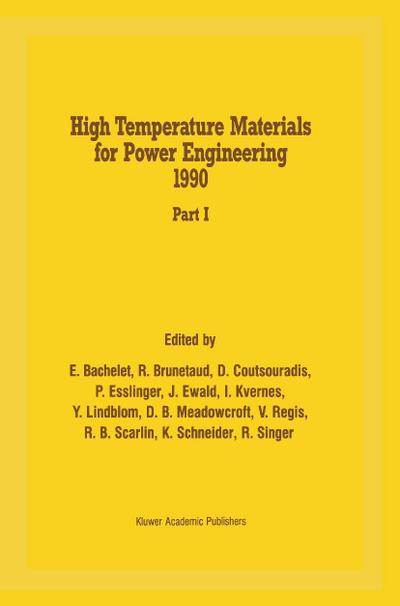 High Temperature Materials for Power Engineering 1990
