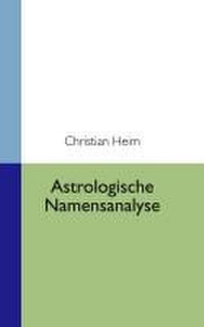 Astrologische Namensanalyse