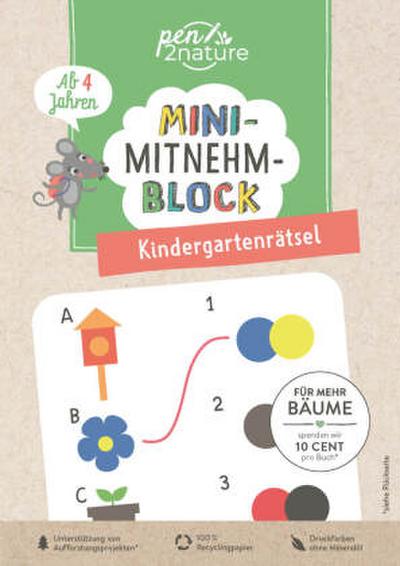 Mini-Mitnehm-Block Kindergartenrätsel