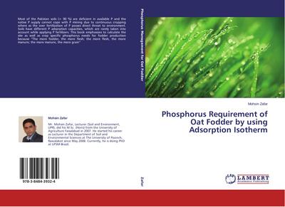 Phosphorus Requirement of Oat Fodder by using Adsorption Isotherm