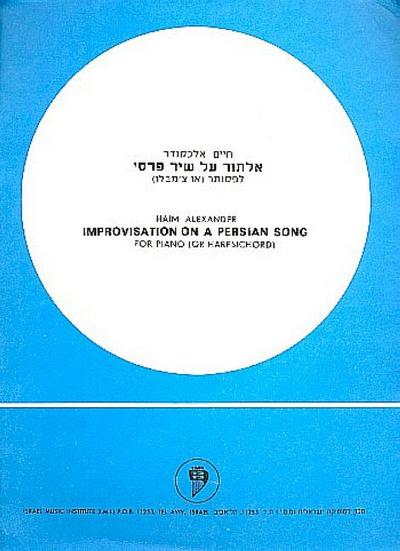 Improvisation on a Persian Songfor piano