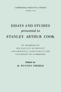 Essays and Studies Presented to Stanley Arthur Cook
