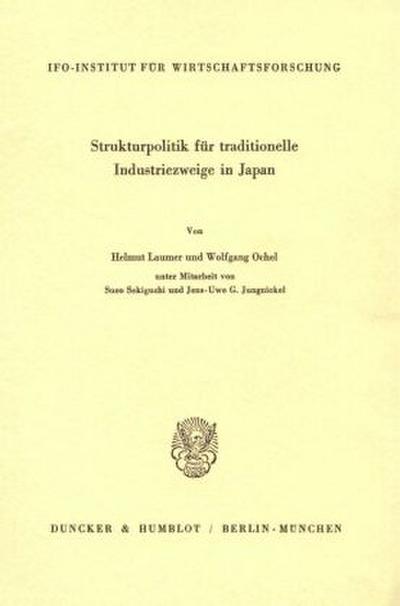 Strukturpolitik für traditionelle Industriezweige in Japan.