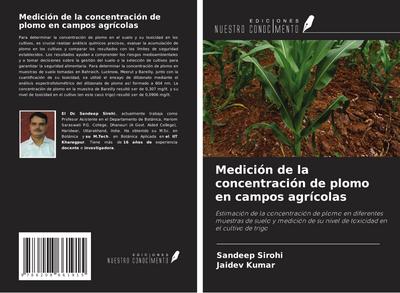 Medición de la concentración de plomo en campos agrícolas