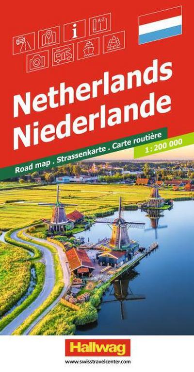 Hallwag Strassenkarte Niederlande 1:200.000