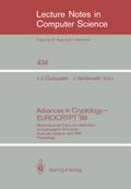 Advances in Cryptology - EUROCRYPT ’89
