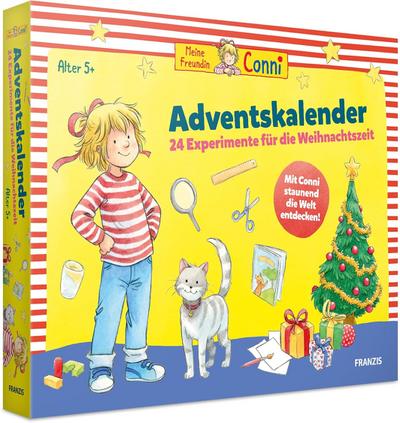 FRANZIS 67207 - Meine Freundin Conni Adventskalender, 24 Experimente für die Weihnachtszeit, für Kinder ab 5 Jahren