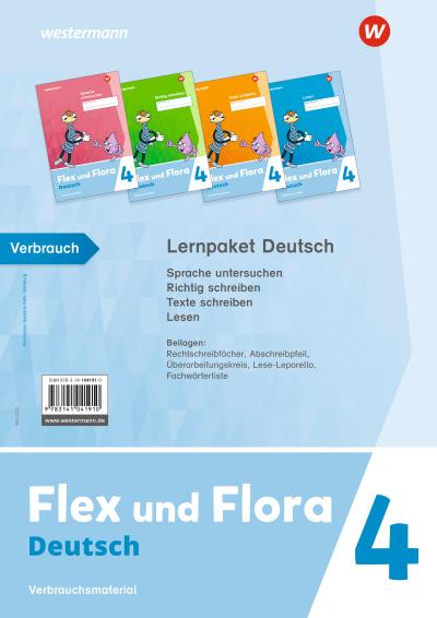 Flex und Flora 4. Lernpaket Deutsch (Druckschrift) Verbrauchsmaterial