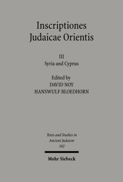 Inscriptiones Judaicae Orientis.Vol.3