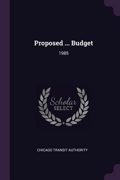 Proposed ... Budget