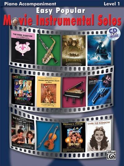 Easy Popular Movie Instrumental Solos, w. Audio-CD, Piano Accompaniment