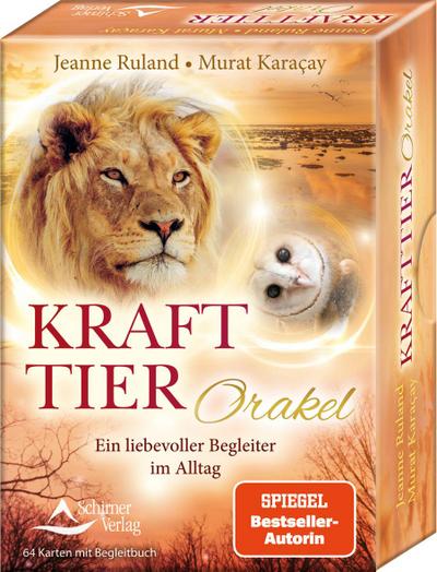 Krafttier-Orakel, 64 Orakelkarten u. Begleitbuch