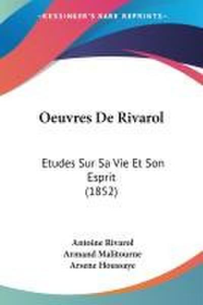 Oeuvres De Rivarol
