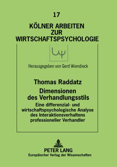 Dimensionen des Verhandlungsstils