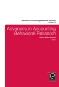 Advances in Accounting Behavioral Research