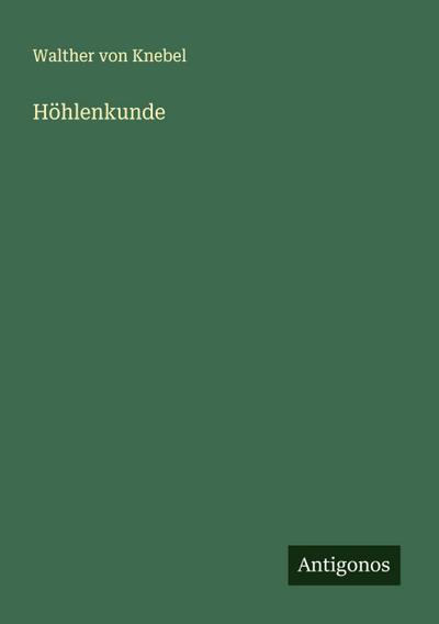Höhlenkunde