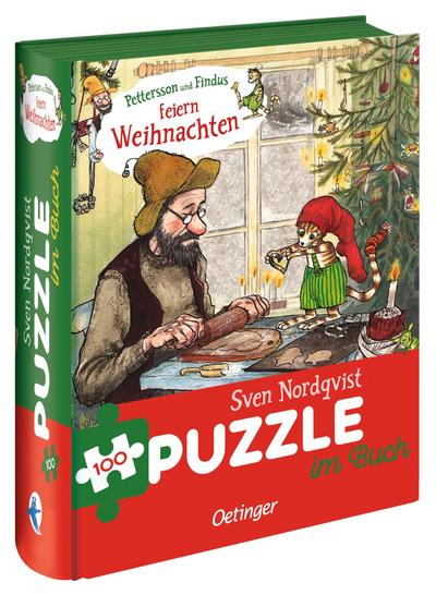 Puzzle im Buch - Pettersson und Findus feiern Weihnachten