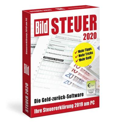 BILD Steuer 2020, Geld-zurück-Software für die Steuererklärung 2019, einfache Steuersoftware, CD für Windows 10 & 8