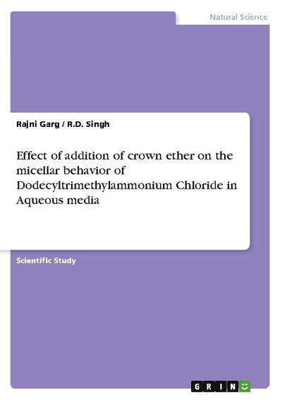Effect of addition of crown ether on the micellar behavior of Dodecyltrimethylammonium Chloride in Aqueous media