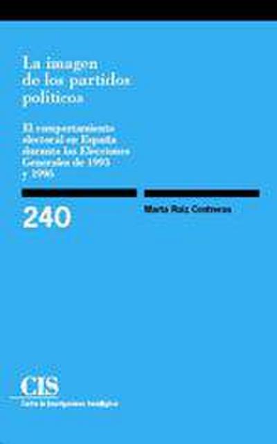 La imagen de los partidos políticos : el comportamiento electoral en España durante las elecciones generales de 1993 y 1996