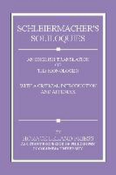 Schleiermacher’s Soliloquies