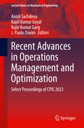 Recent Advances in Operations Management and Optimization