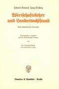 Wirtschaftslehre und Landeswohlstand.