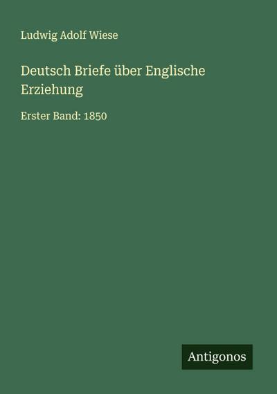 Deutsch Briefe über Englische Erziehung